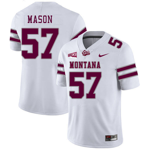 Montana Grizzlies #57 Jake Mason College Football Jerseys Stitched Sale-White